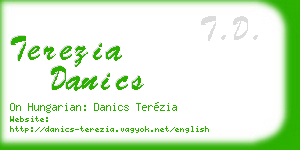 terezia danics business card