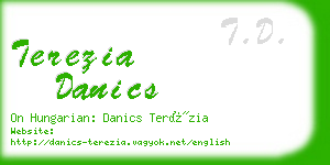 terezia danics business card